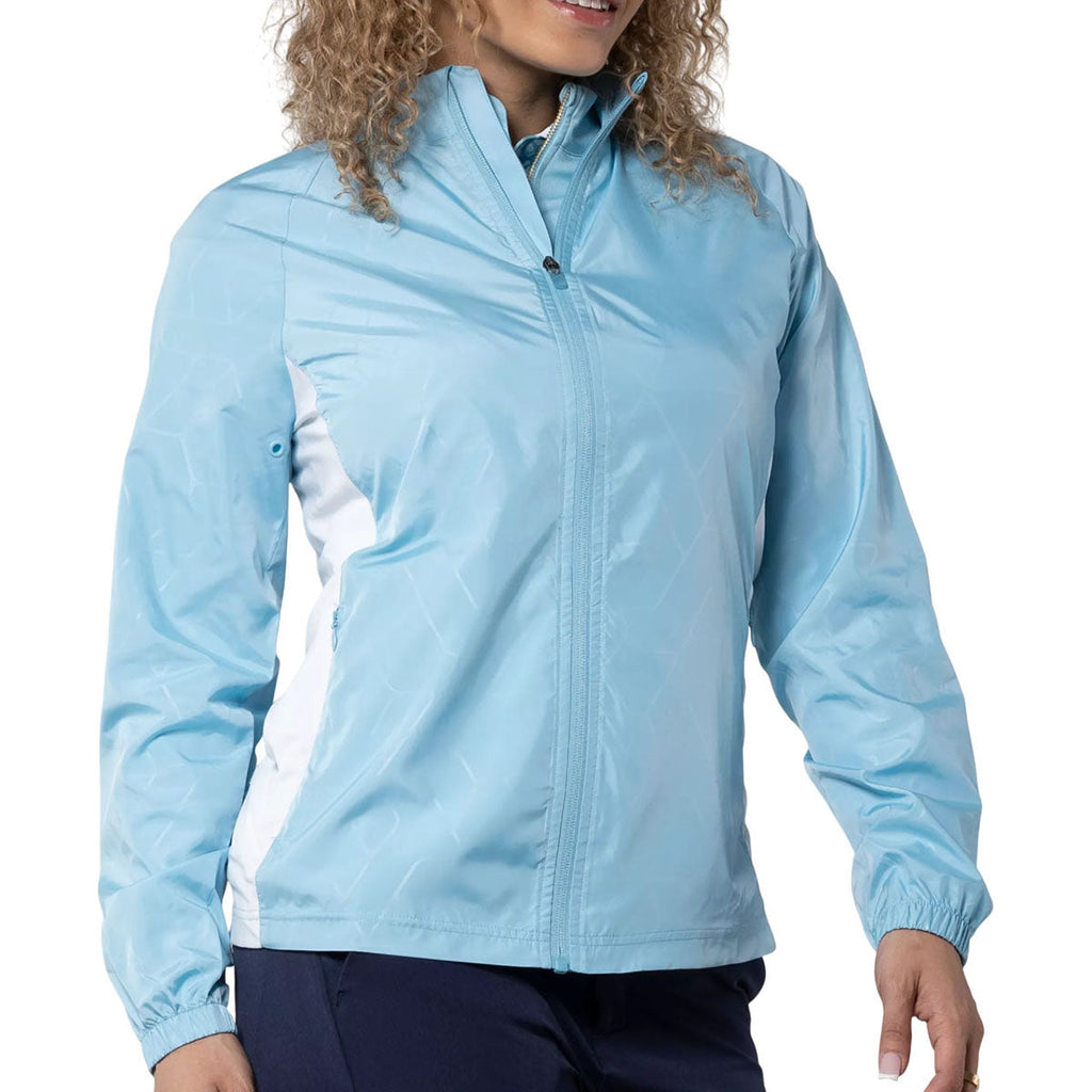 Levelwear Authentic Levelwear Women's Mute Blue/White Band Windbreaker