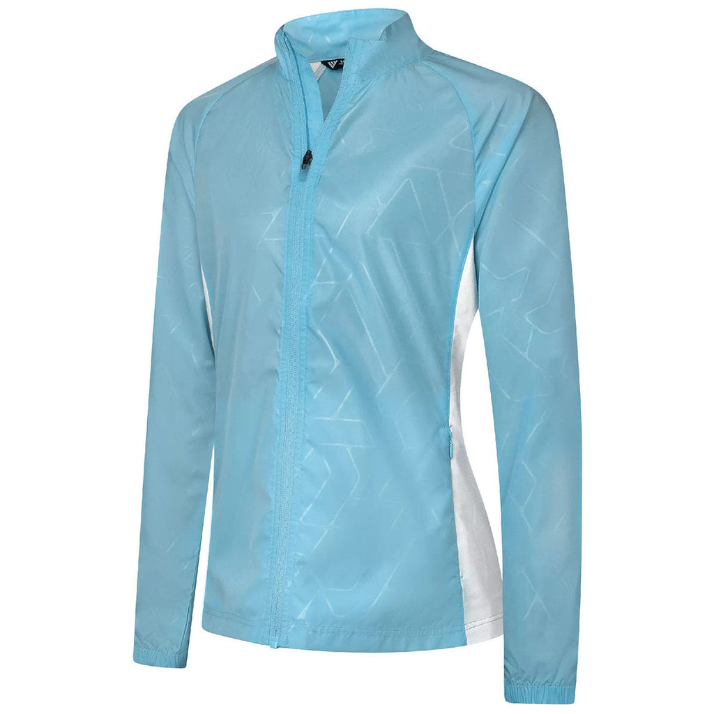 Levelwear Authentic Levelwear Women's Mute Blue/White Band Windbreaker