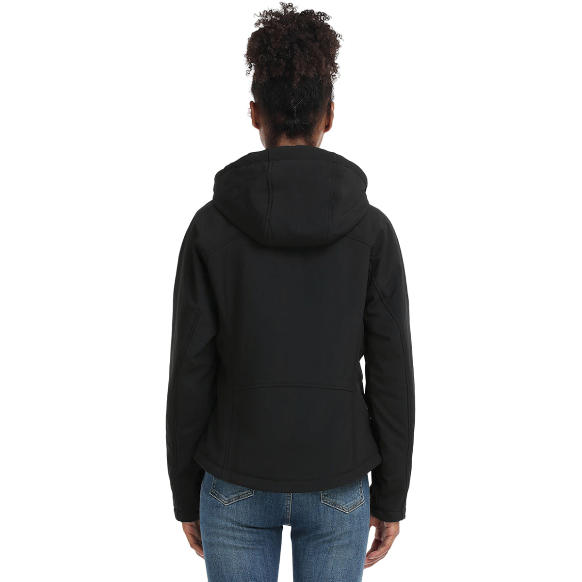 Ororo Ororo Women's Black Heated Jacket - Red Zipper