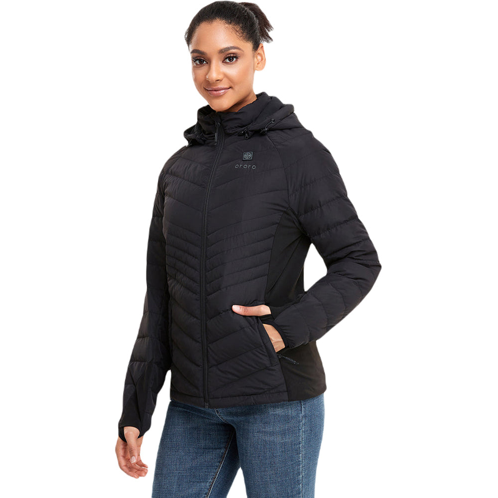 Ororo Classic Ororo Women's Black Heated Down Jacket