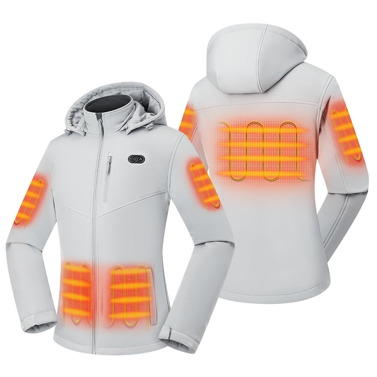 Ororo Ororo Women's Grey 5-Zone Heated Jacket