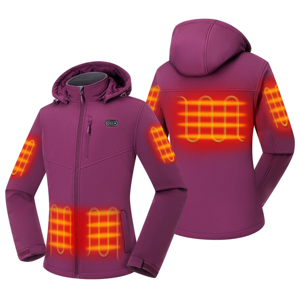 Ororo Ororo Women's Purple 5-Zone Heated Jacket