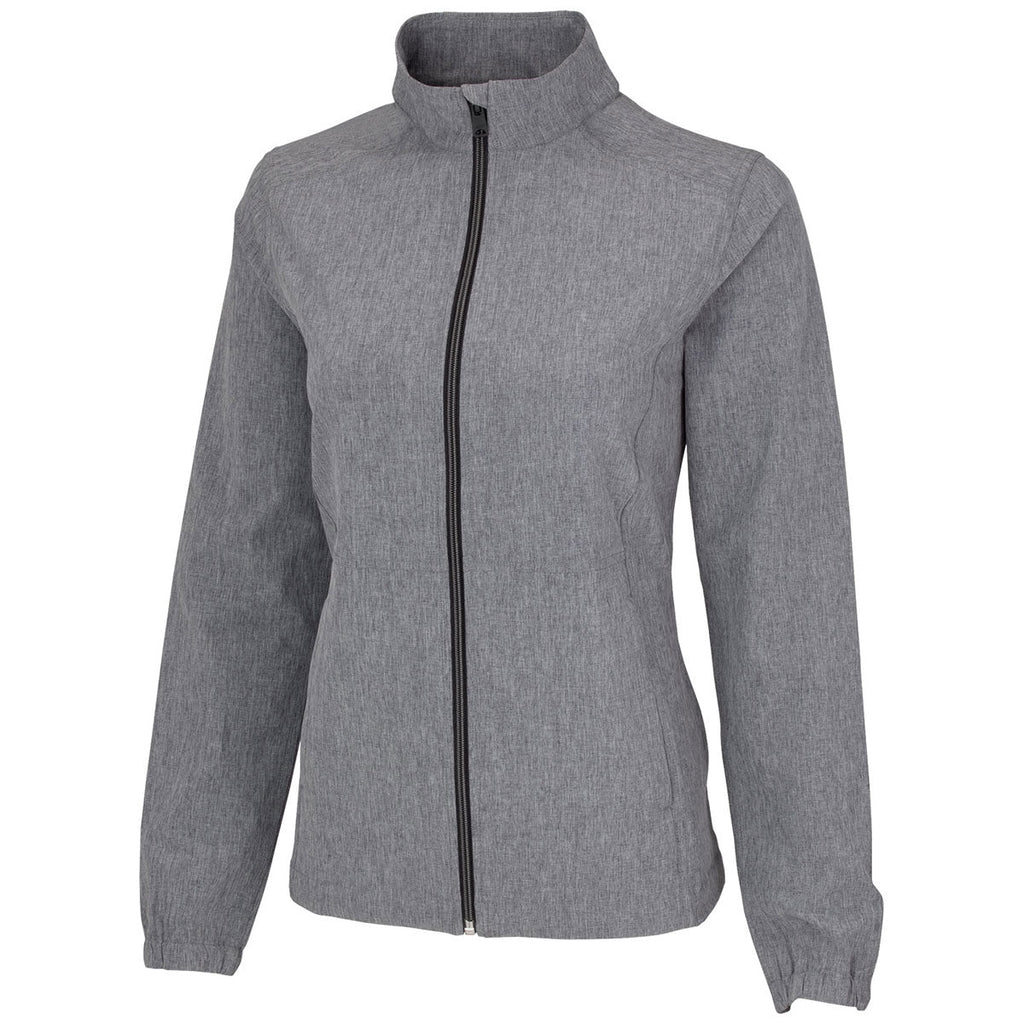 Greg Norman Classic Greg Norman Women's Black Heather Windbreaker Stretch Jacket
