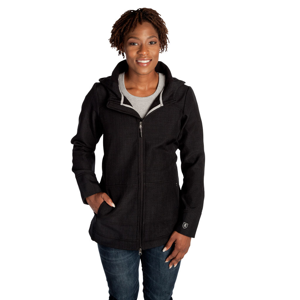 Zusa 48-Hour Zusa Women's Black Cross-Hatch Wanderlust Traveler Jacket
