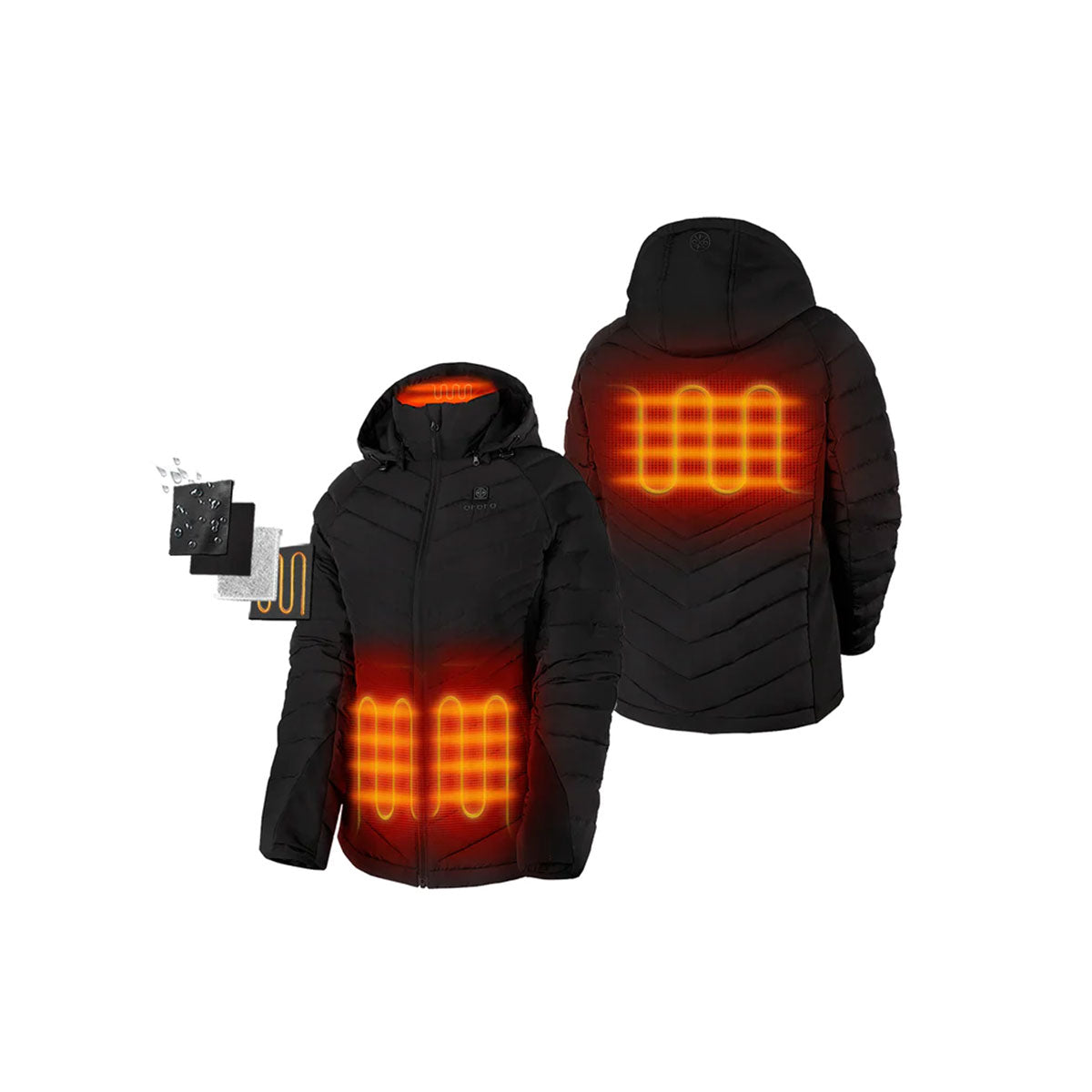 Ororo Classic Ororo Women's Black Heated Down Jacket